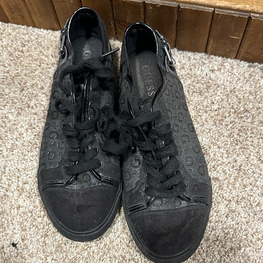 Guess Charcoal Lace-Up Sneakers